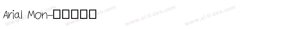 Arial Mon字体转换